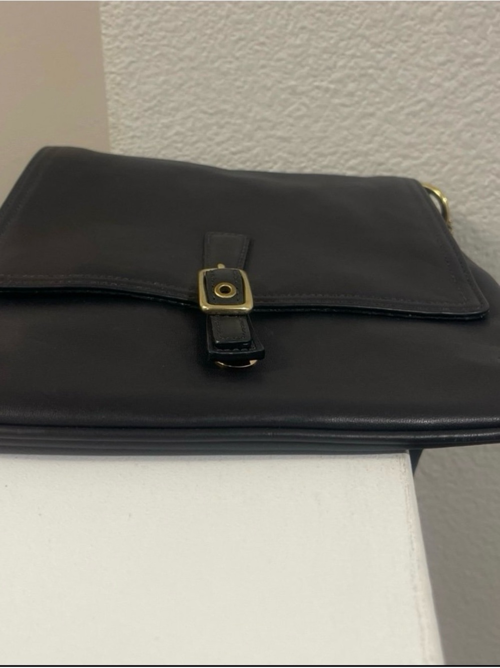 COACH vintage Legacy Slim Flap black leather crossbody 9592 - Picture 8 of 12